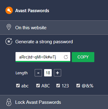 avast password chrome extension for mac
